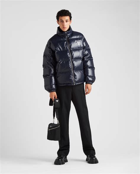 prada down jacket men's|Prada nylon jacket men's.